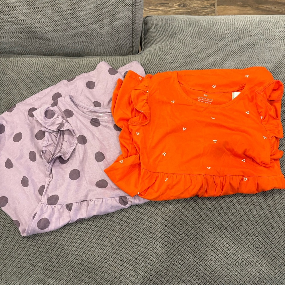 NWT Set of 2 H&M Dresses with Ruffle Sleeve Detail